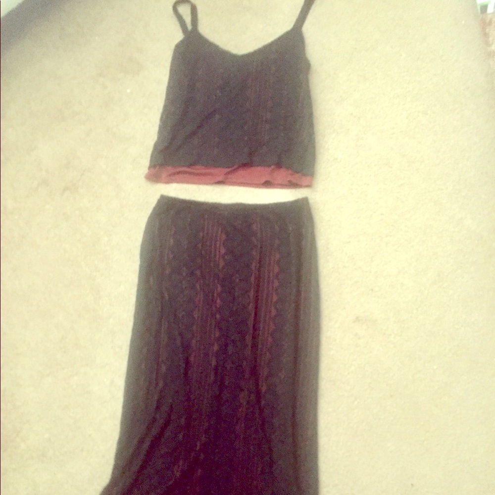 Johnny Was 2 Piece Skirt Set Sz L